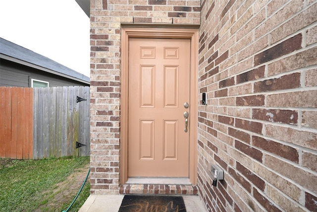 view of doorway to property