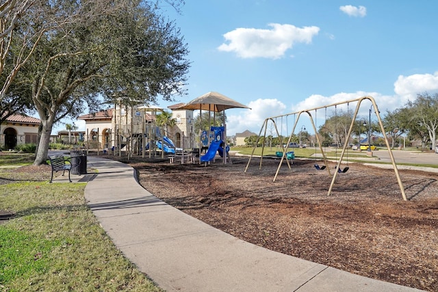 view of jungle gym