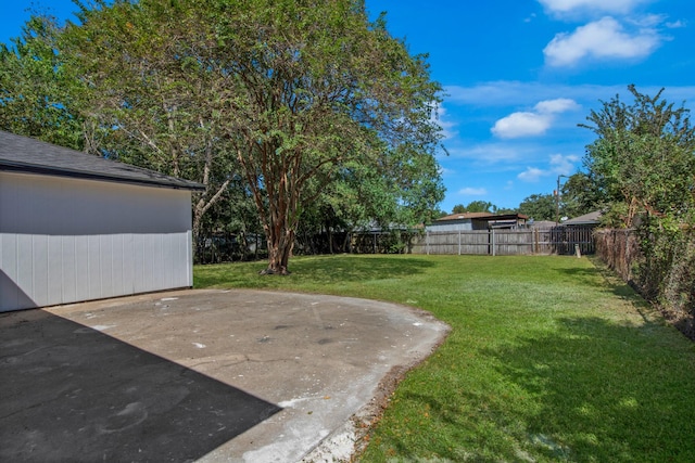 view of yard featuring a patio area