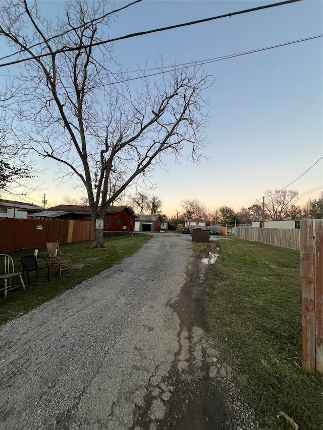 view of road