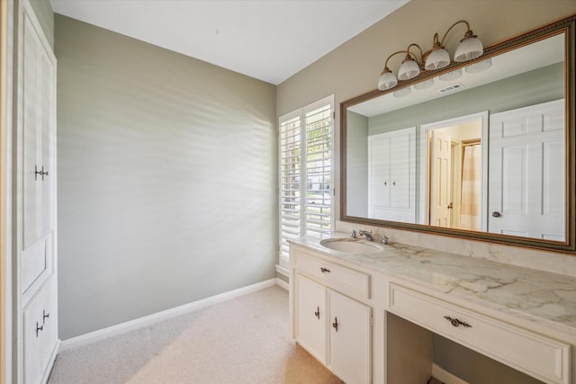 bathroom featuring vanity