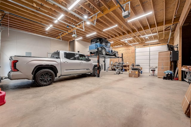 garage featuring a garage door opener