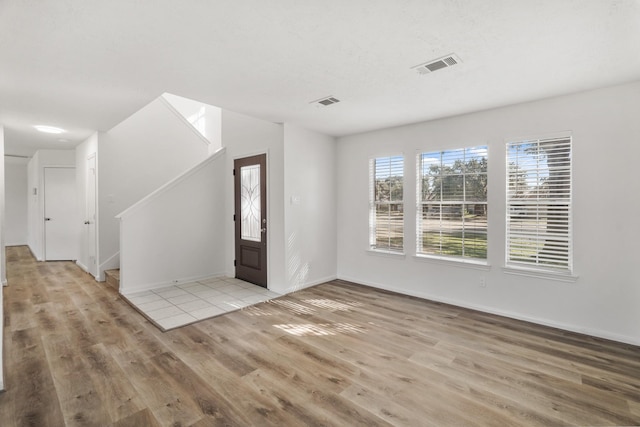 entrance foyer featuring light hardwood / wood-style flooring