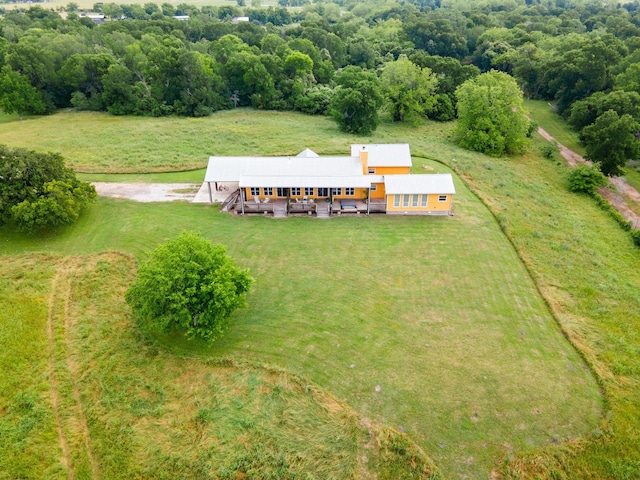 drone / aerial view featuring a rural view