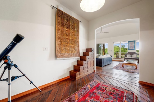 hall featuring hardwood / wood-style floors