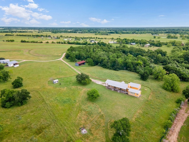 bird's eye view featuring a rural view