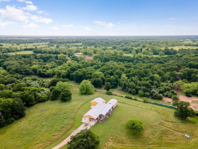 bird's eye view with a rural view