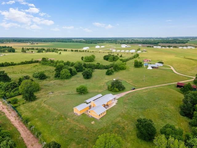 aerial view featuring a rural view