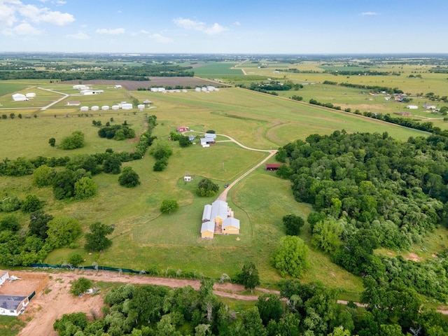 bird's eye view featuring a rural view