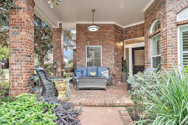 view of patio with outdoor lounge area