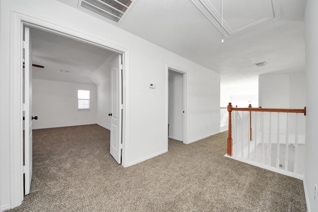 corridor with carpet floors