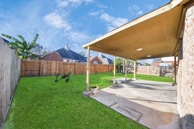 view of yard featuring a patio area