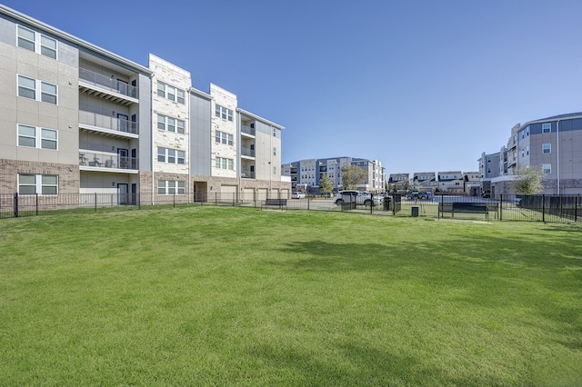 view of community with a lawn