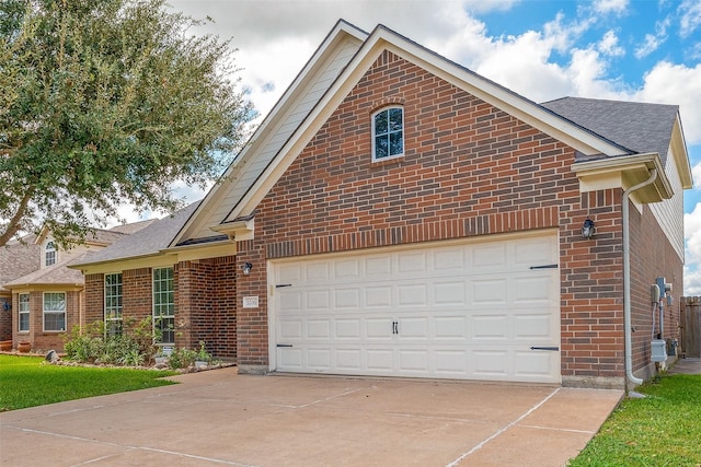 view of front property with a garage