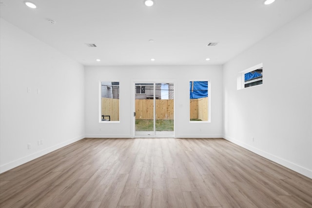 empty room featuring light hardwood / wood-style flooring