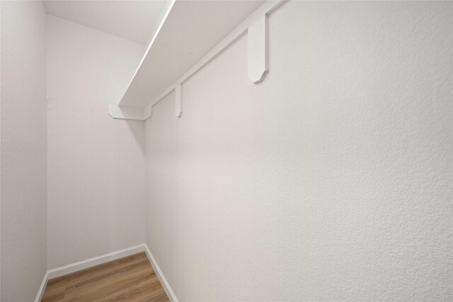 spacious closet featuring hardwood / wood-style flooring