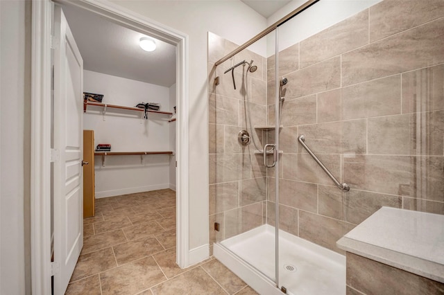 bathroom with an enclosed shower