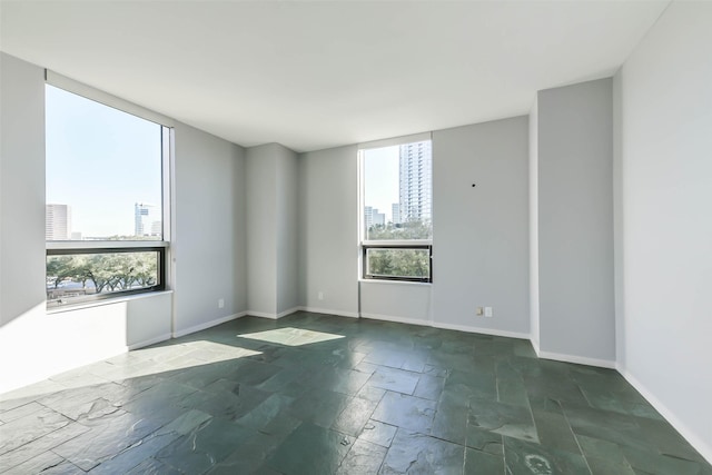 unfurnished room featuring a wealth of natural light