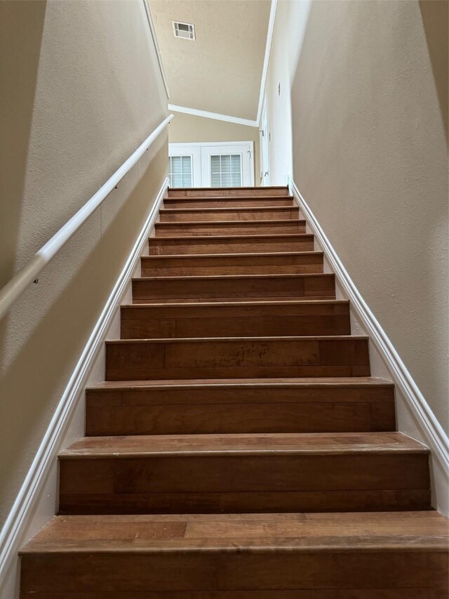 stairs with ornamental molding