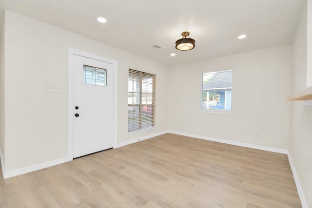 foyer featuring light hardwood / wood-style flooring