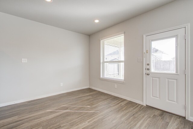 entryway featuring light hardwood / wood-style floors