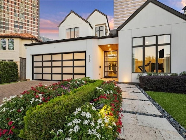 view of front of house featuring a garage