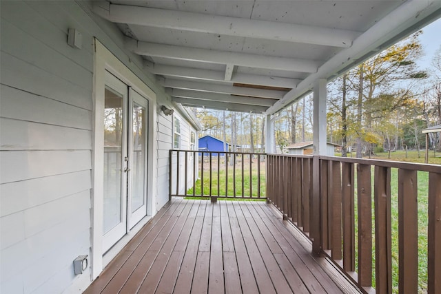 view of wooden terrace