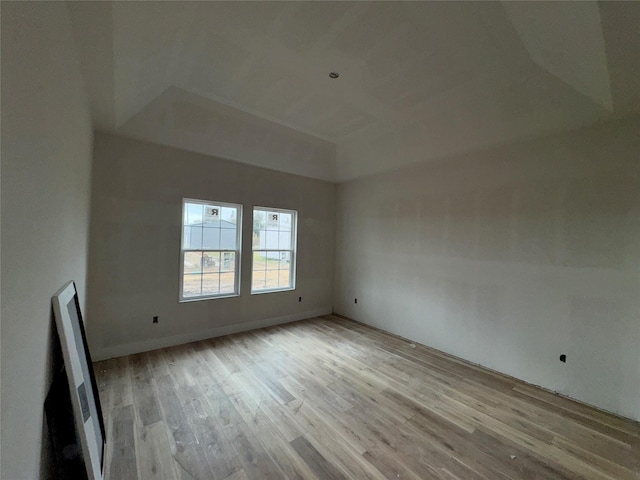 empty room featuring light wood-type flooring