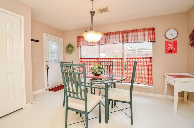 view of dining area