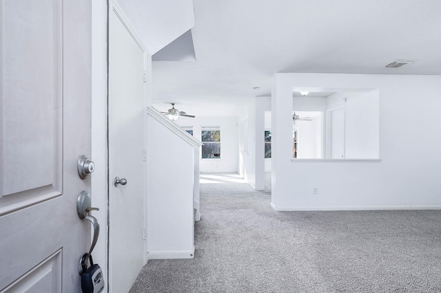 corridor featuring carpet floors