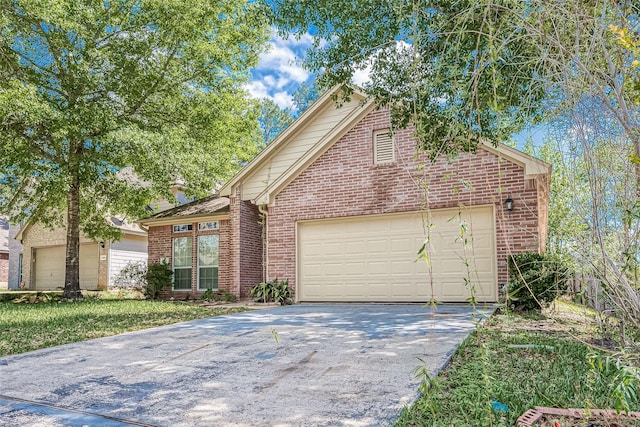 view of front property with a garage