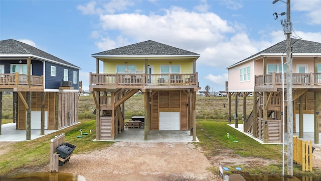 back of property with a porch