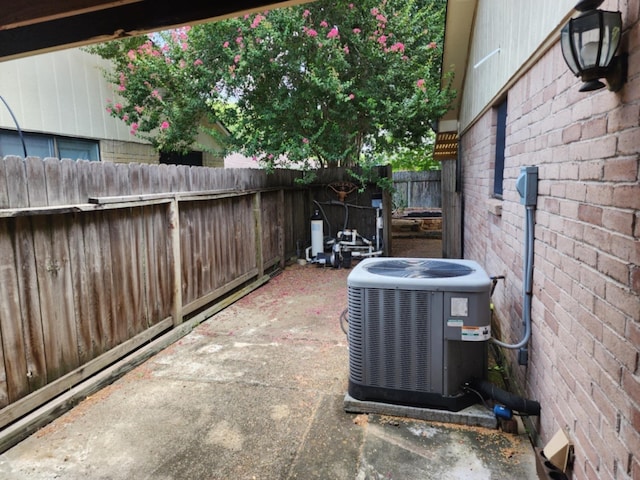 view of patio / terrace featuring central AC unit