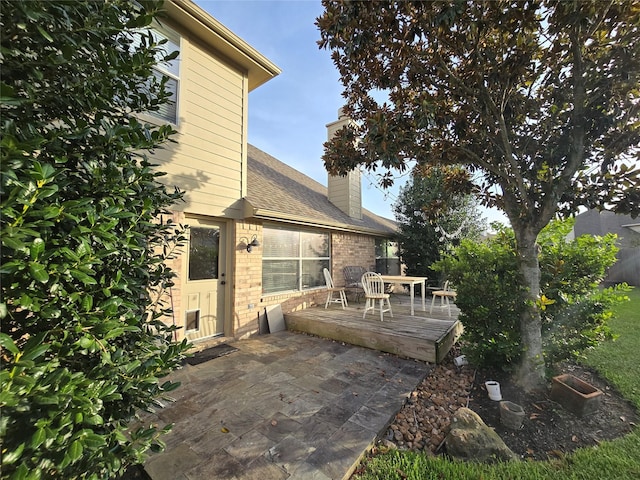 view of patio / terrace with a deck