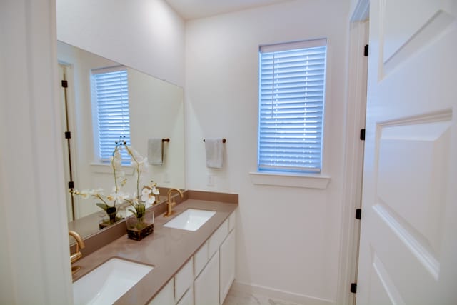 bathroom featuring vanity and plenty of natural light