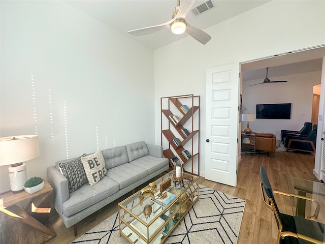 living room featuring hardwood / wood-style floors