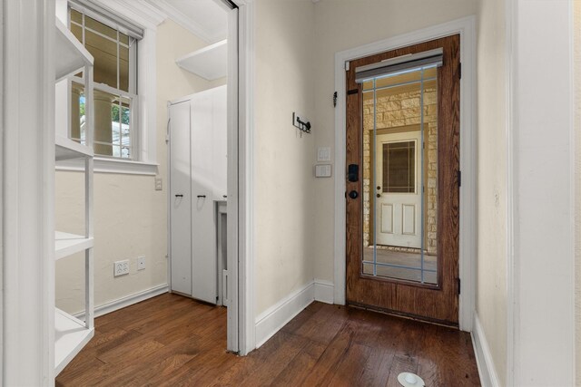235 Fm 3313, Crockett, TX 75835 - hall featuring dark wood-style flooring and baseboards