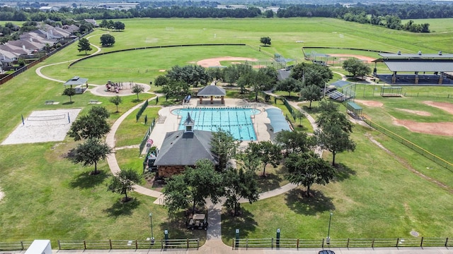 birds eye view of property