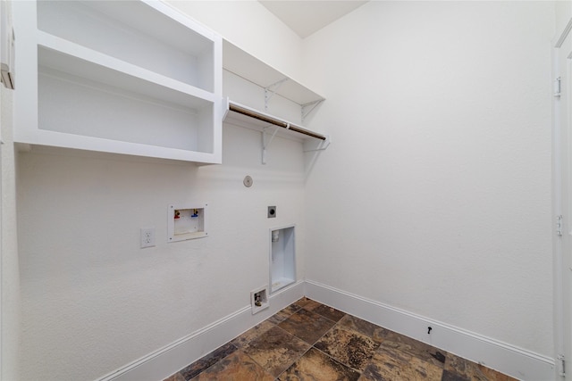 laundry room with washer hookup, electric dryer hookup, and gas dryer hookup