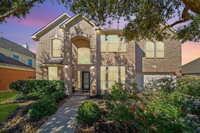 view of front of house featuring a garage