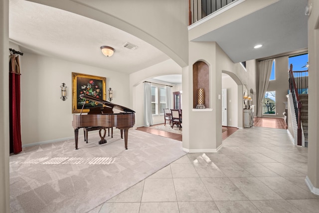 view of tiled entrance foyer