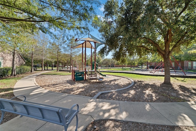 view of jungle gym