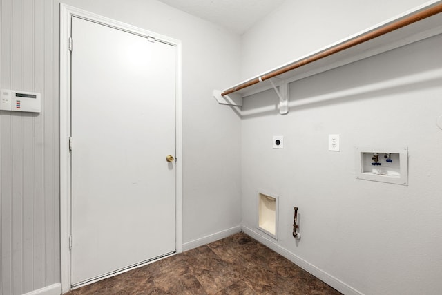 laundry room featuring washer hookup, gas dryer hookup, and electric dryer hookup