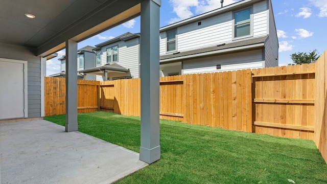 view of yard with a patio