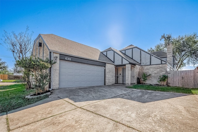 view of front facade with a garage