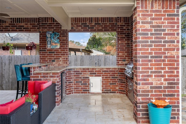 view of patio / terrace featuring area for grilling