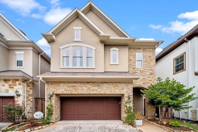 view of front facade with a garage