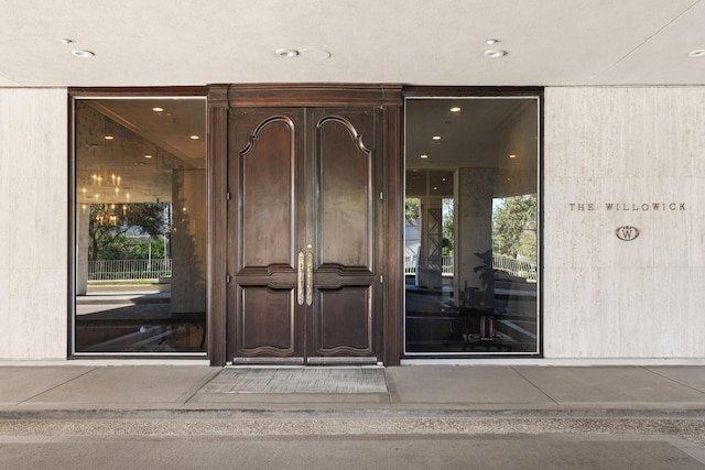 view of doorway to property