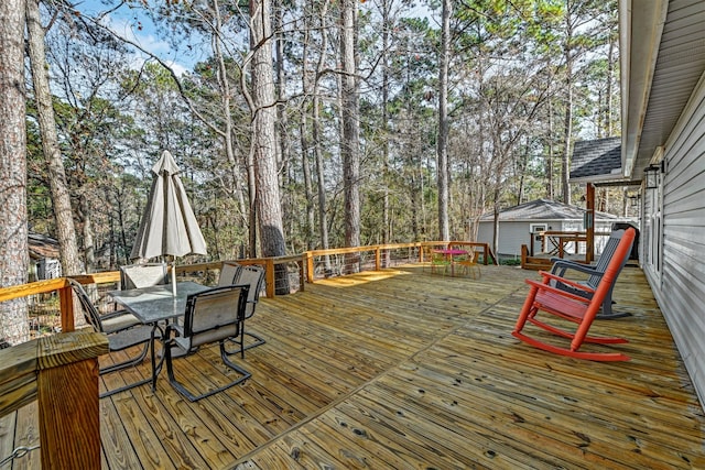 view of wooden terrace