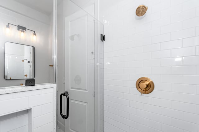 bathroom with walk in shower